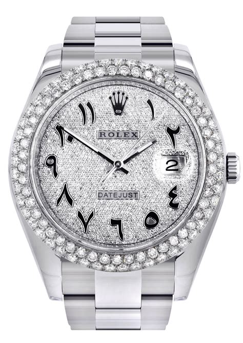 rolex arabic diamond numbers